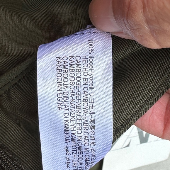 Zara Wide Leg Culotte Olive Colored Pants Size XS - Picture 5 of 7